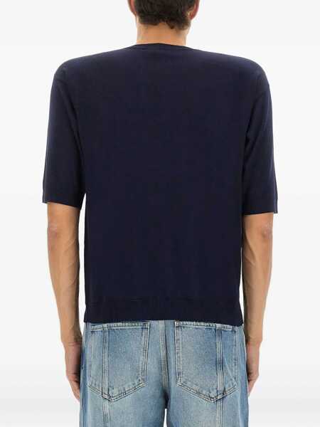 Pulovere Moschino Wool And Silk Sweater BLUE Barbati (BM 18420310) 3