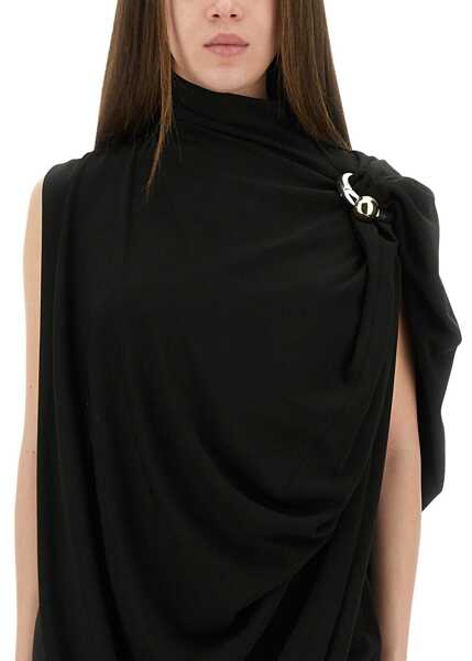 Rochii casual Jean Paul Gaultier Draped Dress With Piercings BLACK Femei (BM 18420325) 2