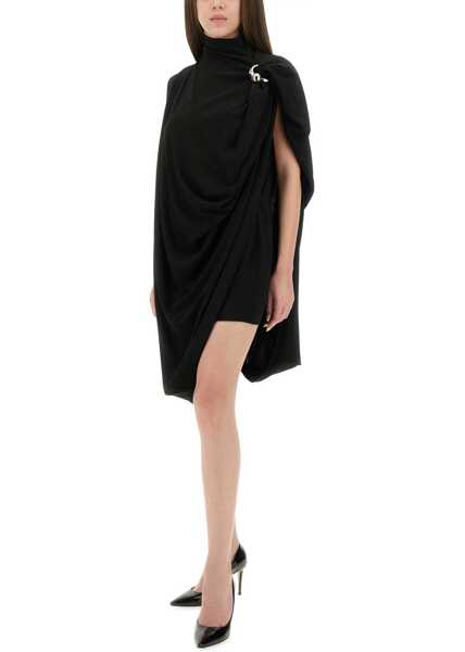 Rochii casual Jean Paul Gaultier Draped Dress With Piercings BLACK Femei (BM 18420325) 4