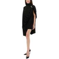 Rochii Jean Paul Gaultier Dama - Rochii casual Jean Paul Gaultier Draped Dress With Piercings BLACK Femei (BM 18420325) - B-mall.ro