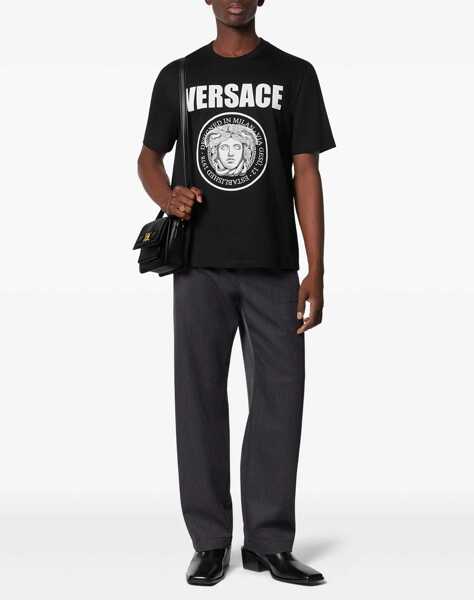 Tricouri Versace T-Shirt With Logo BLACK Barbati (BM 18420337) 2