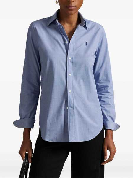 Bluze Ralph Lauren Shirt With Embroidered Logo BABY BLUE Femei (BM 18420343) 3