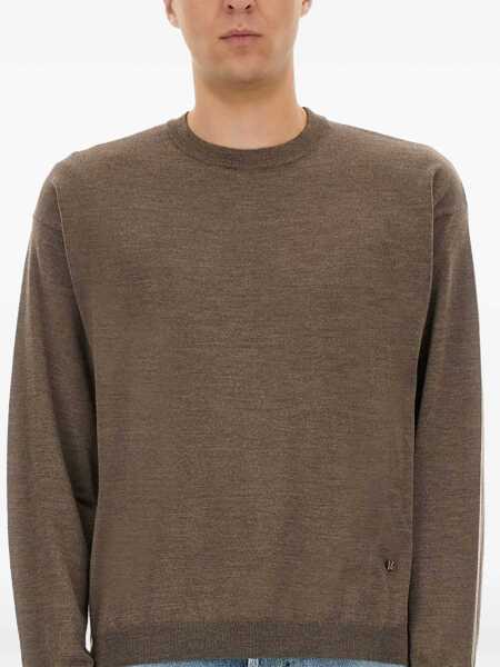 Pulovere casual Moschino Wool And Silk Pullover BROWN Barbati (BM 18420361) 2