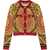 Versace Baroque Silk Knit Cardigan RED