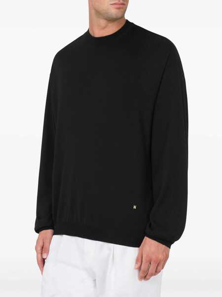 Pulovere casual Moschino Wool And Silk Pullover BLACK Barbati (BM 18420370) 2