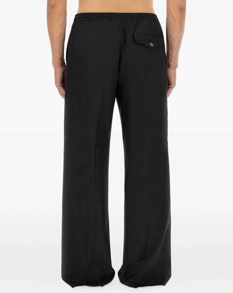 Pantaloni casual Moschino Wool Canvas Pants BLACK Barbati (BM 18420385) 4
