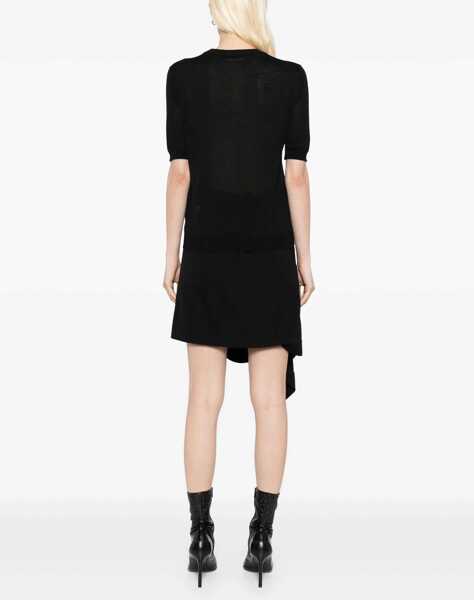 Tricouri Versace Logo Knit T-Shirt BLACK Femei (BM 18420394) 4