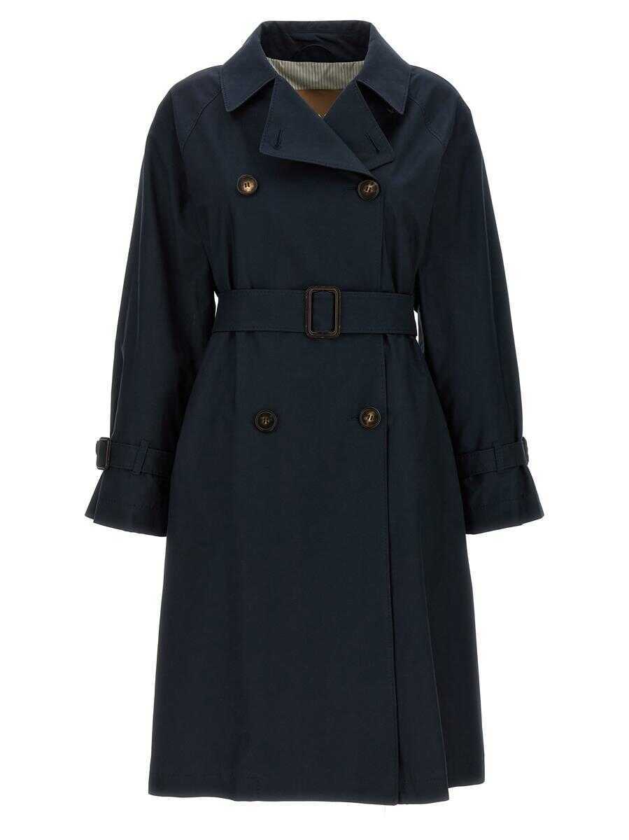 Geci Max Mara Max Mara The Cube Ctrench Trench Coat BLUE Femei (BM 18423510) 2