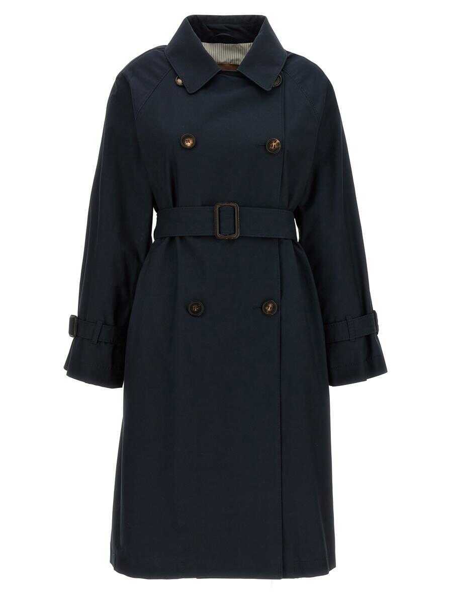 Geci Max Mara Max Mara The Cube Ctrench Trench Coat BLUE Femei (BM 18423510) 1