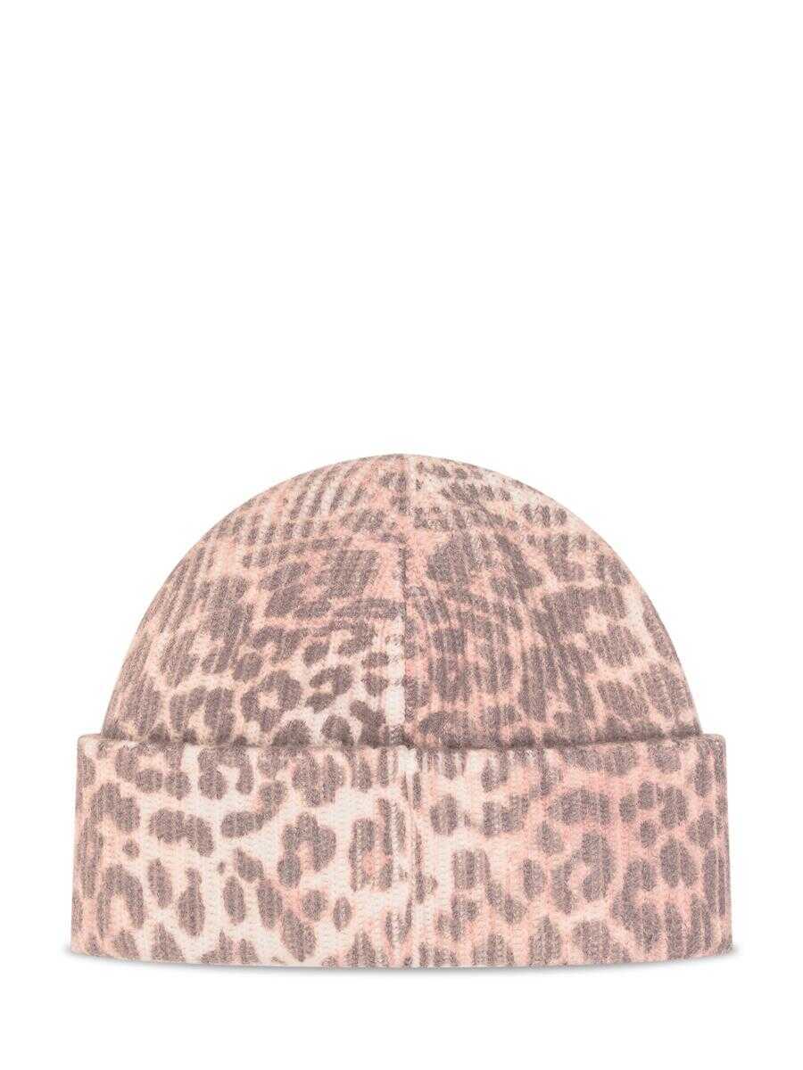 Caciuli Ganni Ganni Leopard Cap Beige Femei (BM 18424917) 2