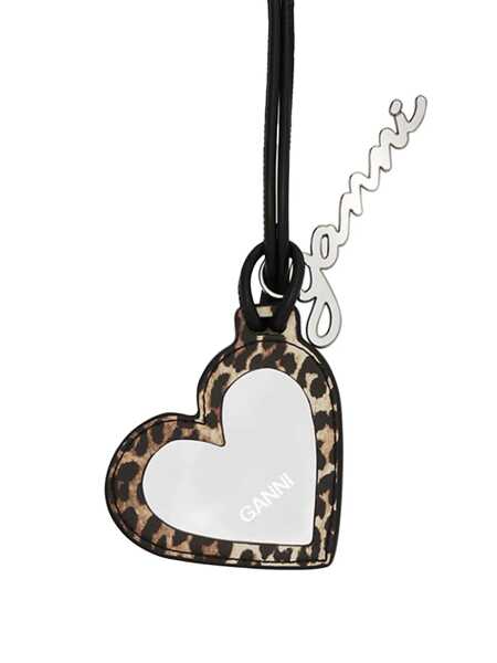 Accesorii Ganni Ganni Heart-Shaped Mirror With Leopard Print MULTICOLOUR Femei (BM 18424971) 2