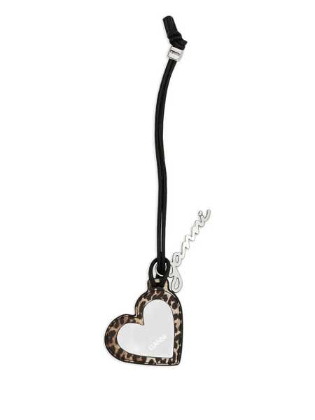 Accesorii Ganni Ganni Heart-Shaped Mirror With Leopard Print MULTICOLOUR Femei (BM 18424971) 1