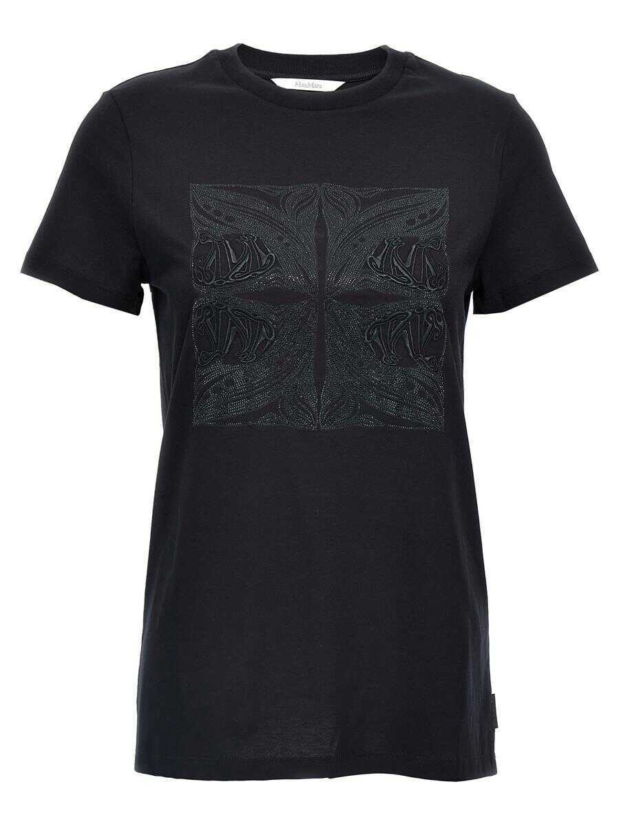 Tricouri Max Mara Max Mara Farad T-Shirt Black Femei (BM 18425856) 1