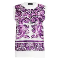 Geci Dolce & Gabbana 'Maiolica' Printed Vest Femei