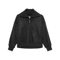 Pulovere Herno Sequin Half-Zip Sweatshirt Femei
