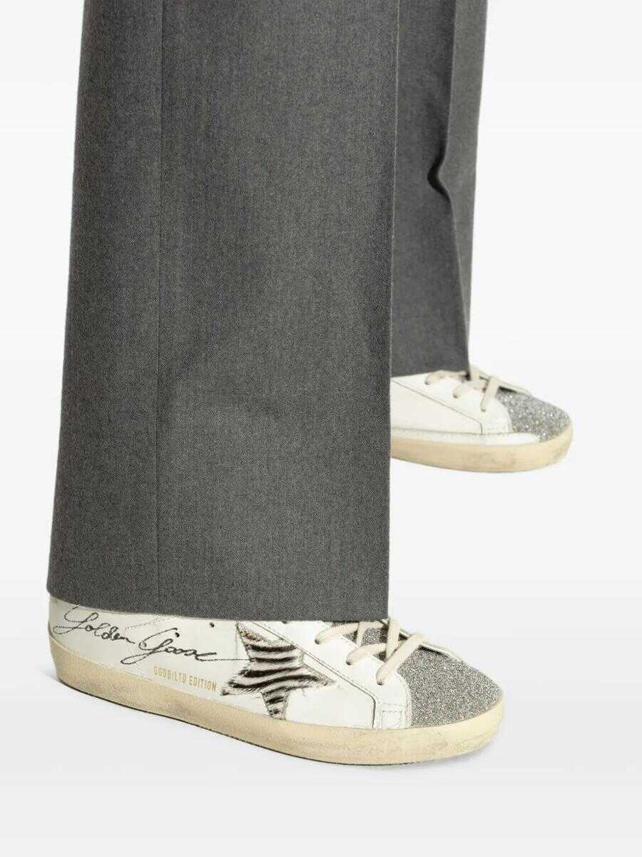 Sneakers Golden Goose Golden Goose Super Star Leather Upper With Signature Crystal Toe And Tongue Zebra Horsy Star Laminated Heel Shoes WHITE Femei (BM 18426147) 2