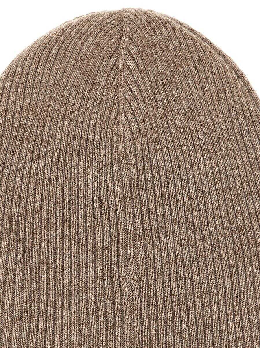 Caciuli Brunello Cucinelli Brunello Cucinelli Cashmere Beanie Beige Barbati (BM 18426786) 3