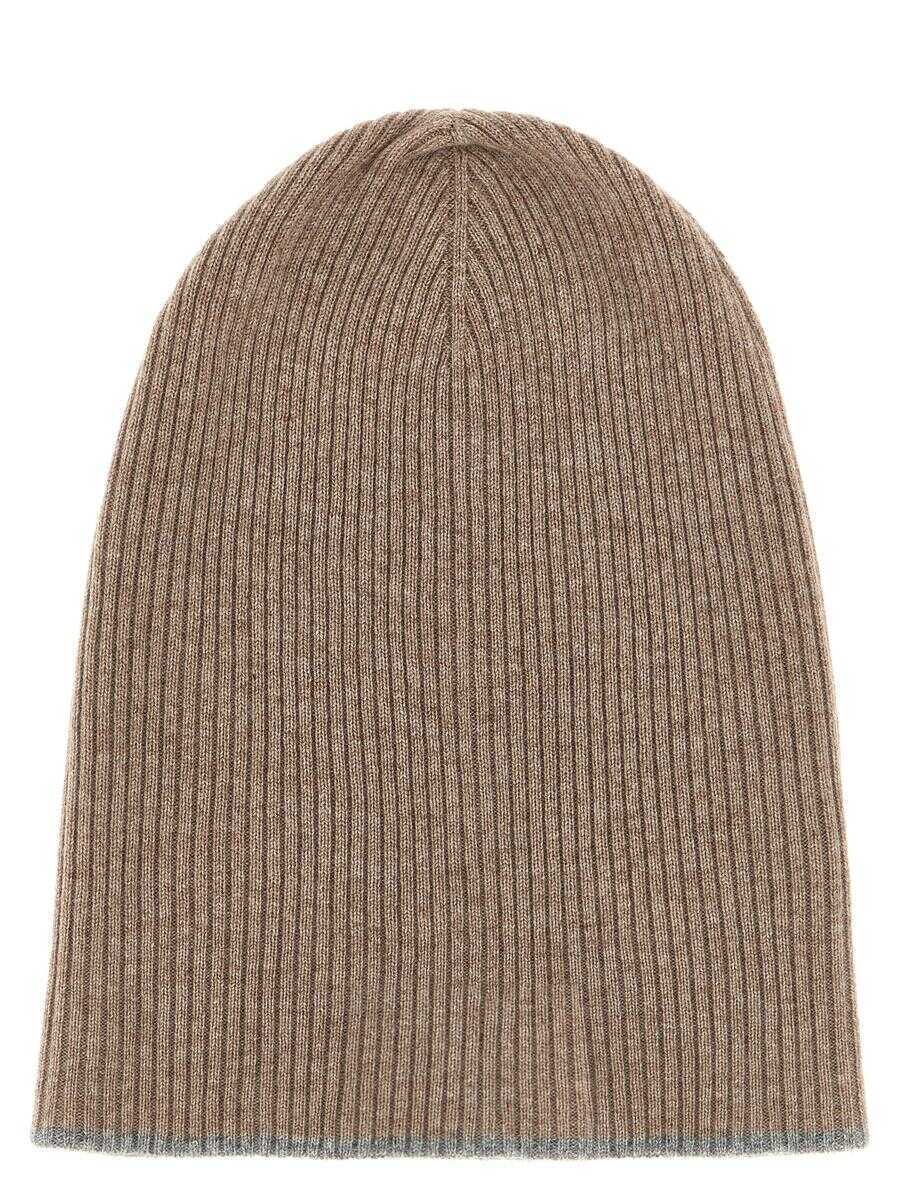 Caciuli Brunello Cucinelli Brunello Cucinelli Cashmere Beanie Beige Barbati (BM 18426786) 1