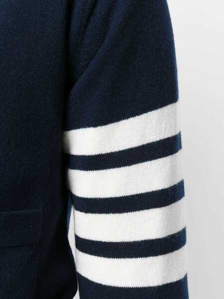 Pulovere Thom Browne Thom Browne Sweaters BLUE Barbati (BM 18427002) 5