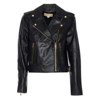 Geci Michael Kors Leather Moto Jacket Clothing Femei