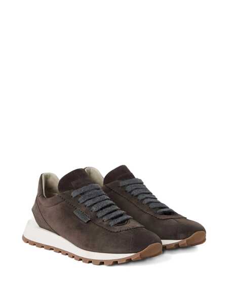 Sneakers Brunello Cucinelli Brunello Cucinelli Shiny Tab Sneakers BROWN Femei (BM 18427113) 2