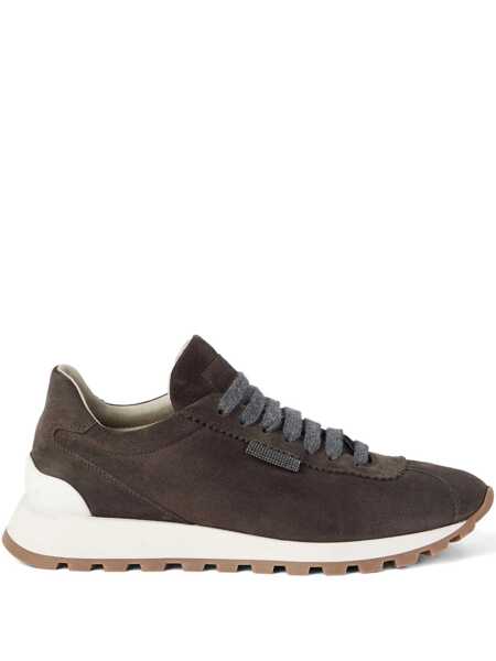 Sneakers Brunello Cucinelli Brunello Cucinelli Shiny Tab Sneakers BROWN Femei (BM 18427113) 1