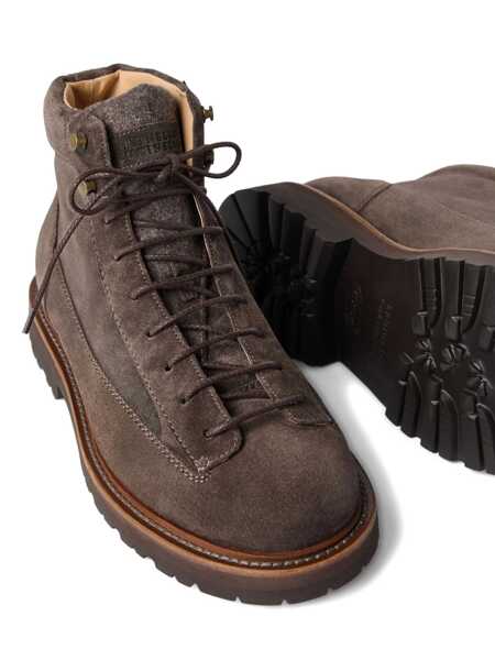 Bocanci Brunello Cucinelli Brunello Cucinelli Suede Ankle Boots BROWN Barbati (BM 18427128) 4