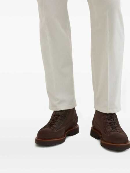 Bocanci Brunello Cucinelli Brunello Cucinelli Suede Ankle Boots BROWN Barbati (BM 18427128) 5