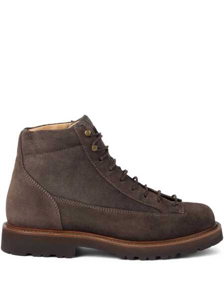 Bocanci Brunello Cucinelli Brunello Cucinelli Suede Ankle Boots BROWN Barbati (BM 18427128) 1