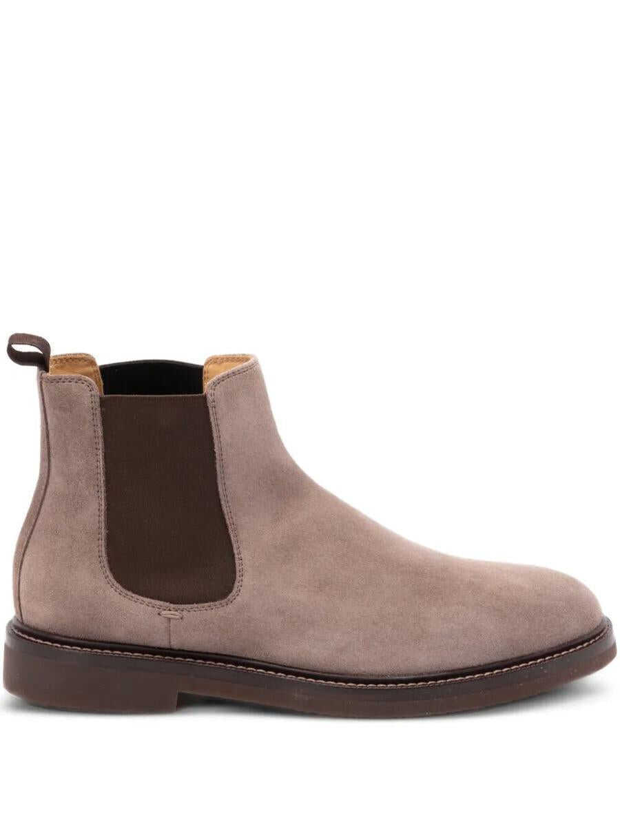 Bocanci Brunello Cucinelli Brunello Cucinelli Beatles Suede Ankle Boots Shoes BROWN Barbati (BM 18427143) 1