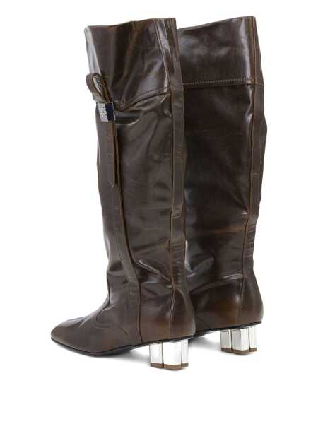 Bocanci Ganni Ganni Dark Olive Knee-High Boots GREEN Femei (BM 18427542) 2