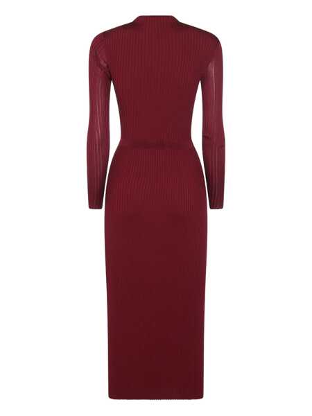 Rochii elegante Self-Portrait Cut-out midi dress Bordeaux Femei (BM 18428358) 2