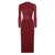 Self-Portrait Cut-out midi dress Bordeaux