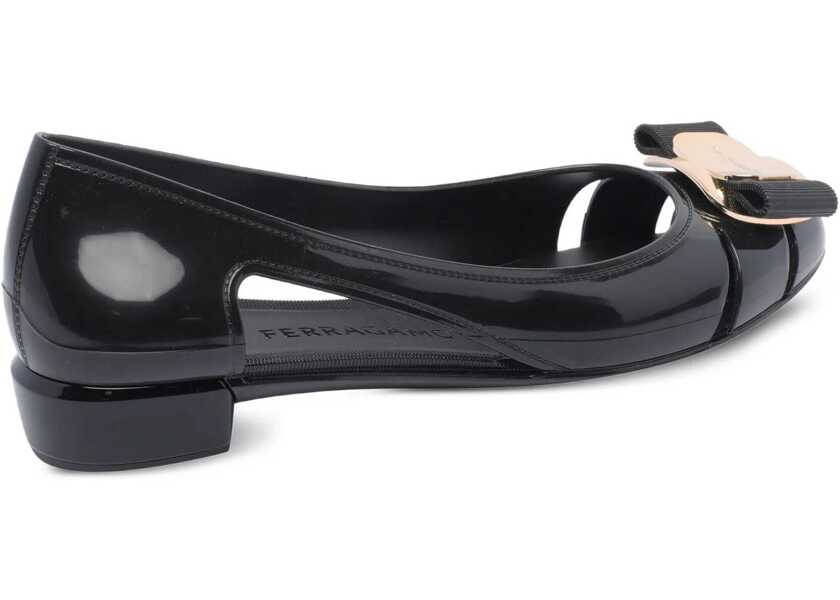 Balerini Ferragamo Rubber Ballerina NERO Femei (BM 18428473) 3