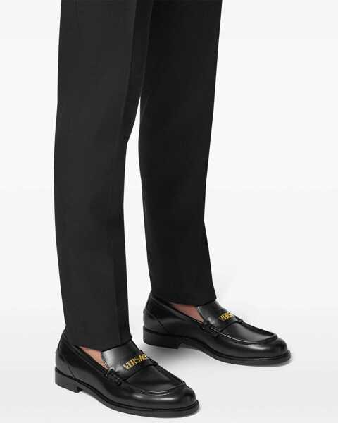 Mocasini Versace Leather Loafers BLACK-VERSACE GOLD Barbati (BM 18428482) 5