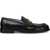 Versace Leather Loafers BLACK-VERSACE GOLD