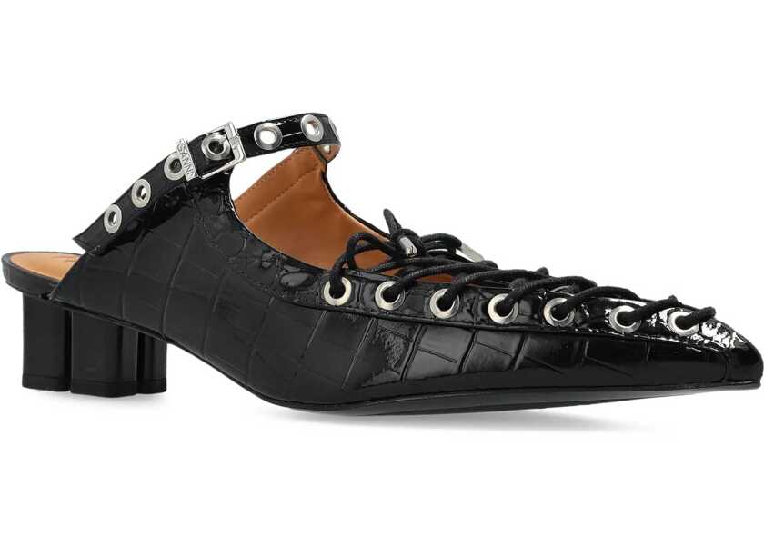 Sandale Ganni Oleatex laced Mules BLACK Femei (BM 18428494) 2