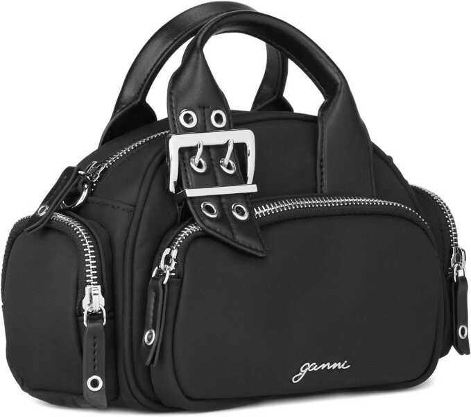 Genti de mana Ganni Polochon mini Handbag BLACK Femei (BM 18428506) 5