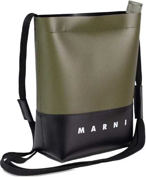 Genti de mana Marni Colorblock Shoulder Bag DEEP SAGE/BLACK Barbati (BM 18428530) 2