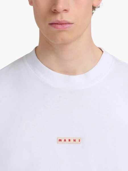 Tricouri Marni Mini Logo T-Shirt WHITE Barbati (BM 18428704) 4