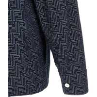 Camasi de blugi pentru Barbati - Camasi de blugi Fendi Ff Jacquard Denim Shirt BLUE Barbati (BM 18428725) - B-mall.ro