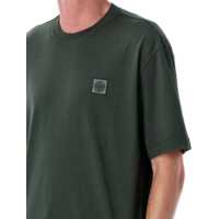 Tricouri Stone Island pentru Barbati - Tricouri Stone Island Stone Island Compass Patch Cotton T-Shirt JUNIPER Barbati (BM 18430083) - B-mall.ro