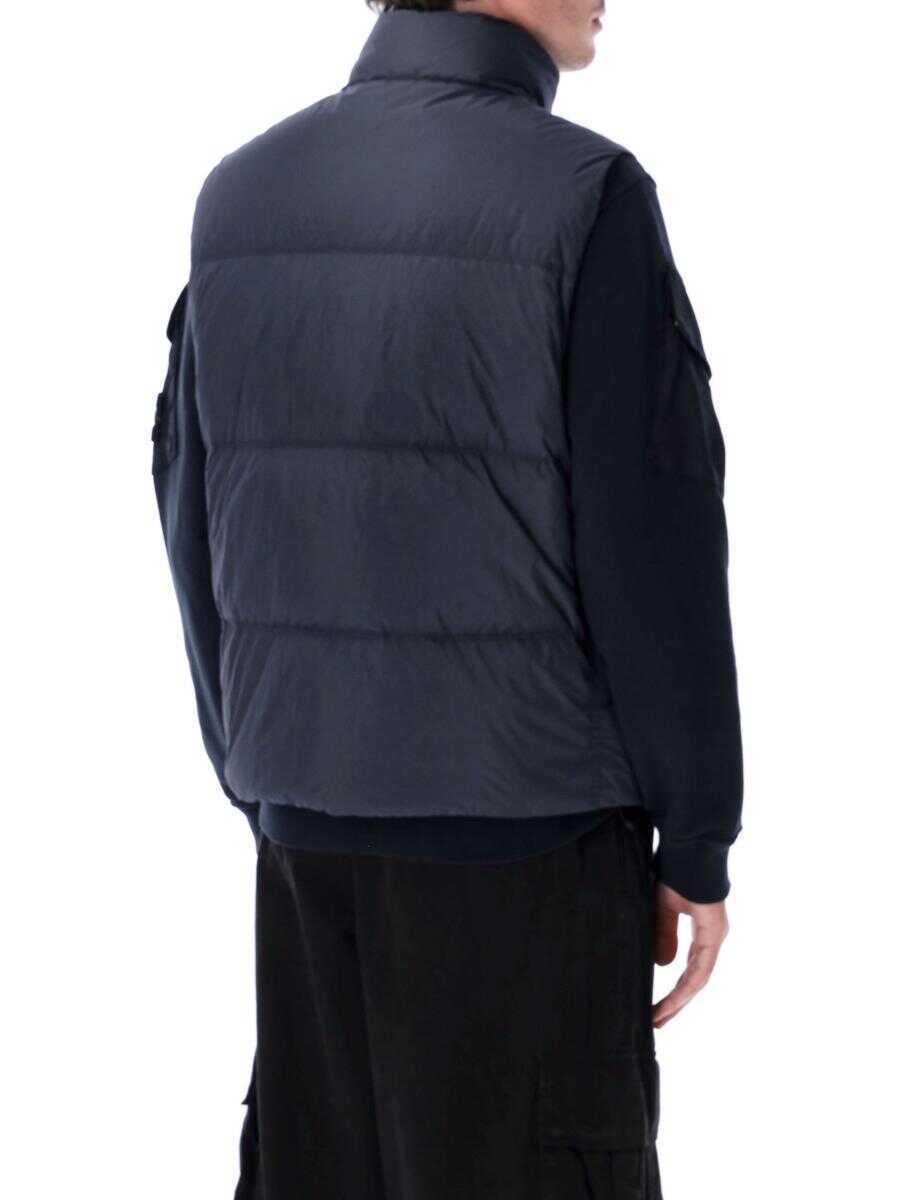 Topuri Stone Island Stone Island Crynkle Reps Nylon Down Vest NAVY Barbati (BM 18430119) 2