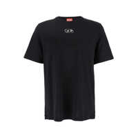 Tricouri Diesel 'T-Adjust-Od' Black T-Shirt With Logo Patch On The Front In Cotton Man