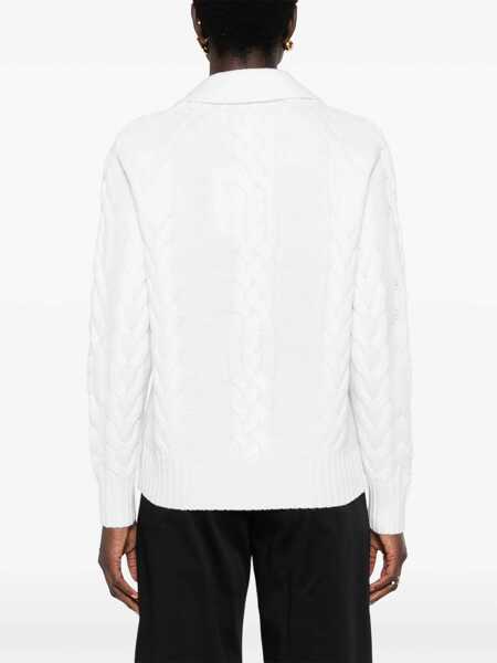 Geci Max Mara Max Mara Micio Double-Breasted Wool Jacket WHITE Femei (BM 18432369) 4