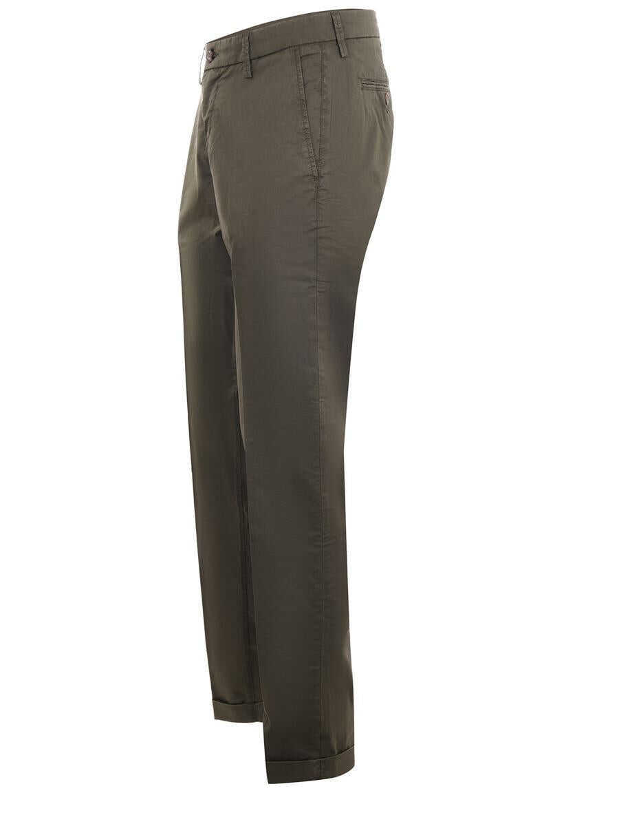 Pantaloni RE-HASH Re-Hash  Trousers In Stretch Cotton GREEN Barbati (BM 18432426) 2