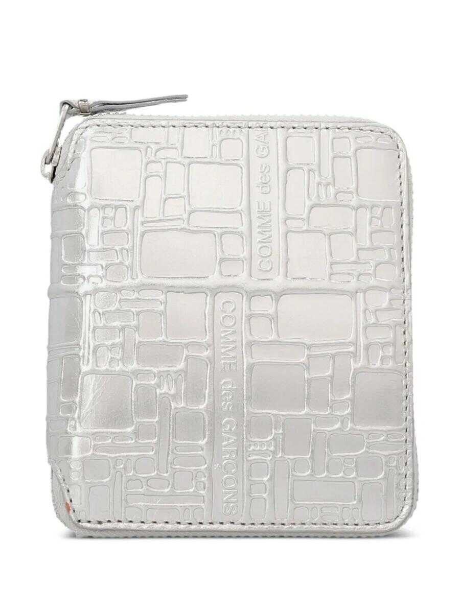 Portofele Comme des Garons Comme Des Garons Embossed Logotype Wallet Accessories GREY Femei (BM 18432552) 1
