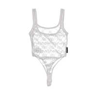 Body-uri Marine Serre Recycled Mesh Flock Bodysuit Femei