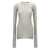 Rick Owens Ribbed viscose and wool T-shirt Grey