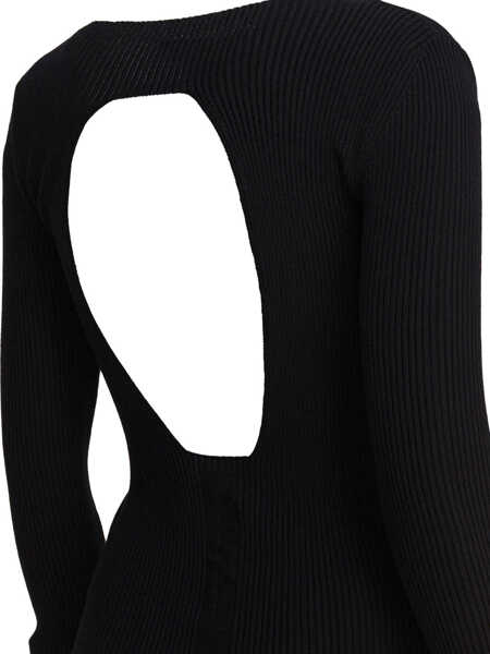 Rochii elegante Rick Owens Sheath dress with long sleeves Black Femei (BM 18432864) 4